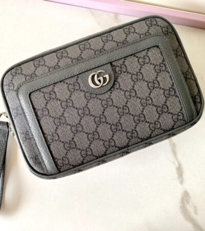 Replica Gucci Ophidia  GG Clutch Grey - Best Fake Designer Bags
