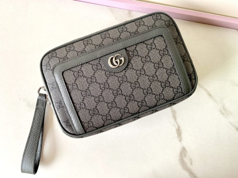 Replica Gucci Ophidia  GG Clutch Grey - Best Fake Designer Bags