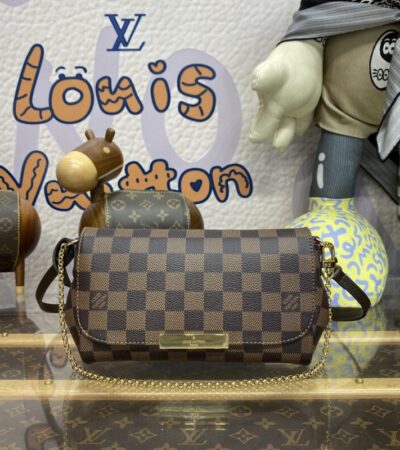 Replica Louis Vuitton Favorite Brown Grid - Best Fake Designer Bags
