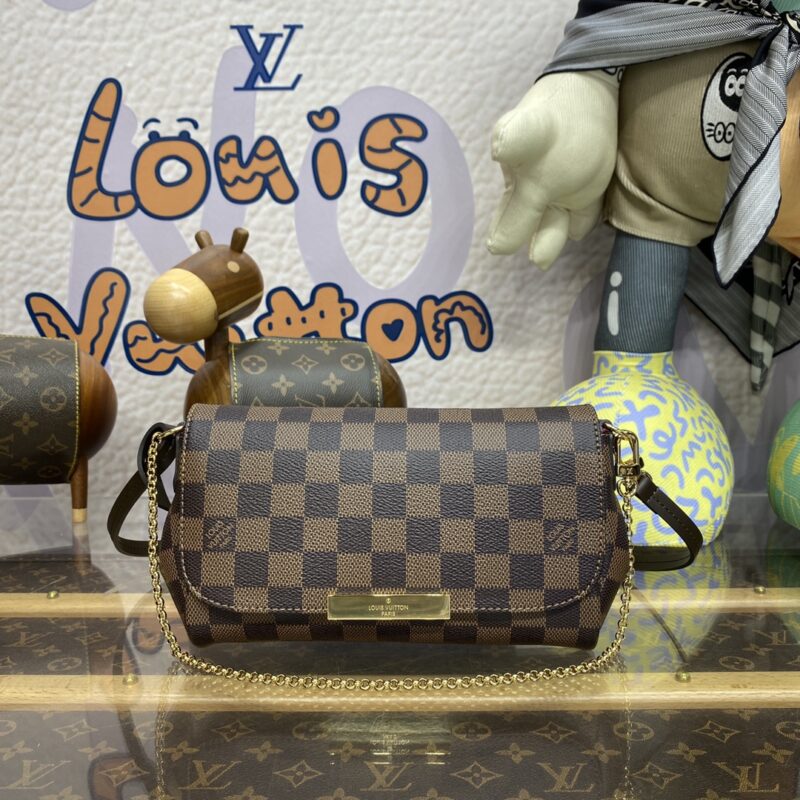 Replica Louis Vuitton Favorite Brown Grid 1 Replica Louis Vuitton Favorite Brown Grid - ultra-realistic fake designer tote
