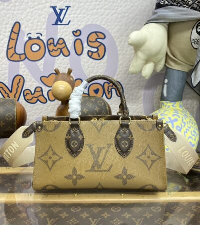 Replica LV OnTheGo East West Brown - Best Fake Designer Bags