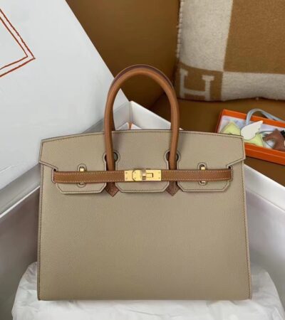 Replica Hermes Birkin Trench Brown Frosted - Best Fake Designer Bags