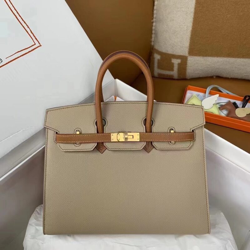 Replica Hermes Birkin Trench Brown Frosted - Best Fake Designer Bags