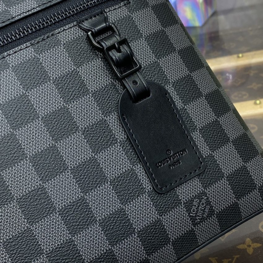 Replica Louis Vuitton Takeoff Pouch Black Grid - premium 1:1 fake handbag model