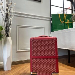 Replica Goyard  Bourget Travel Suitcase Red - Best Fake Designer Bags
