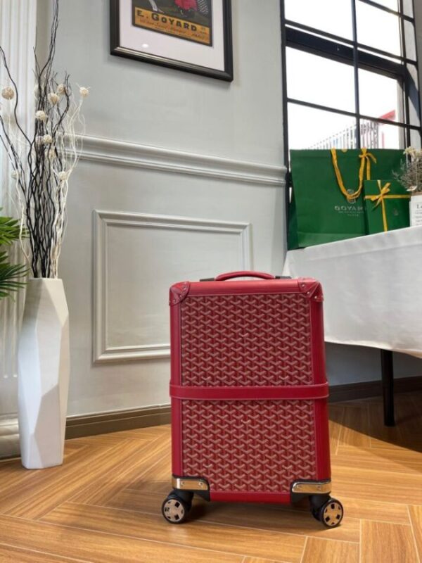 Replica Goyard  Bourget Travel Suitcase Red - Best Fake Designer Bags