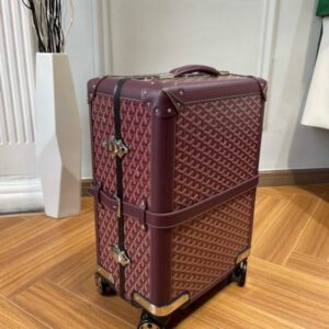 Replica Goyard  Bourget Travel Suitcase Bordeaux - Best Fake Designer Bags