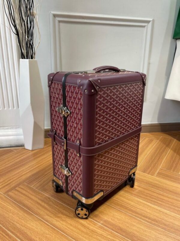 Replica Goyard  Bourget Travel Suitcase Bordeaux - Best Fake Designer Bags