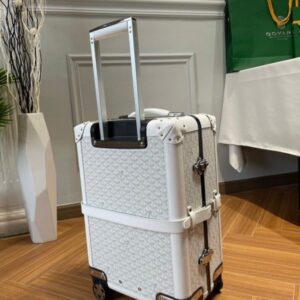 Replica Goyard  Bourget Travel Suitcase White - Best Fake Designer Bags