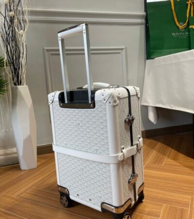 Replica Goyard  Bourget Travel Suitcase White - Best Fake Designer Bags