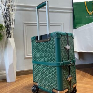 Replica Goyard Bourget Travel Suitcase Green - Best Fake Designer Bags