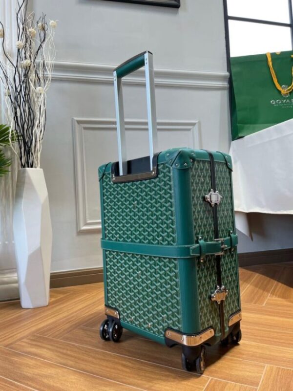 Replica Goyard Bourget Travel Suitcase Green - Best Fake Designer Bags