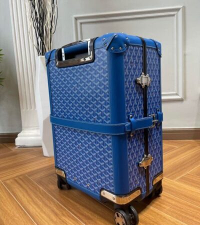 Replica Goyard  Bourget Travel Suitcase Blue - Best Fake Designer Bags