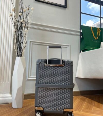 Replica Goyard  Bourget Travel Suitcase Grey - Best Fake Designer Bags