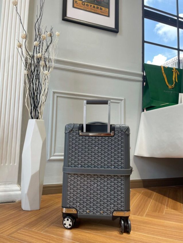 Replica Goyard  Bourget Travel Suitcase Grey - Best Fake Designer Bags