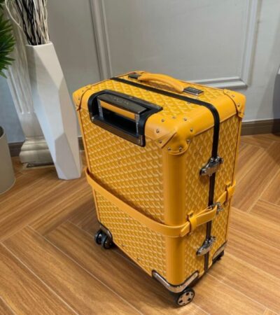 Replica Goyard  Bourget Travel Suitcase Yellow - Best Fake Designer Bags