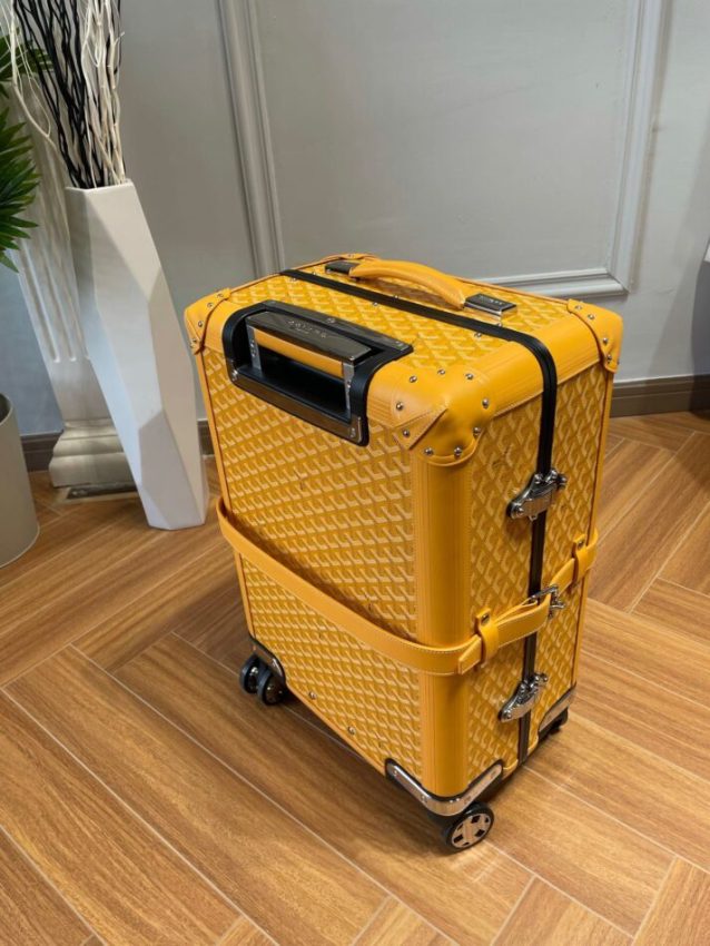 Replica Goyard  Bourget Travel Suitcase Yellow - Best Fake Designer Bags