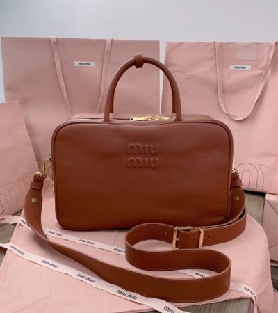 Replica Miu Miu Arcadie Brown - Best Fake Designer Bags
