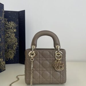 Replica Lady Dior Mini Dark Beige - Best Fake Designer Bags