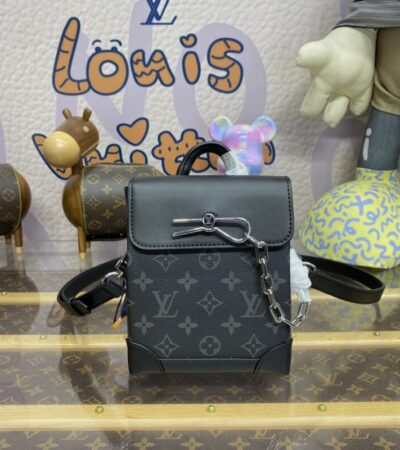 Replica Louis Vuitton Nano Steamer Black Canvas - Best Fake Designer Bags