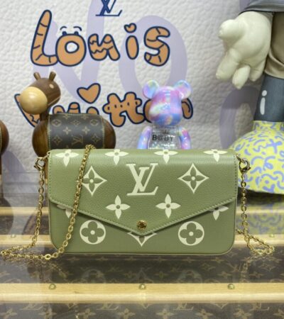 Replica Louis Vuitton Félicie Pochette Green - Best Fake Designer Bags