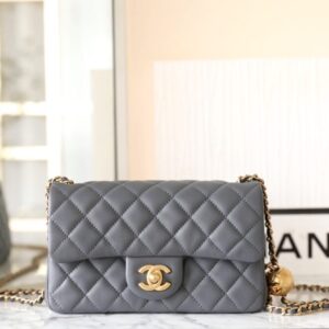 Replica CHANEL CF 20cm Golden Ball Grey - Best Fake Designer Bags