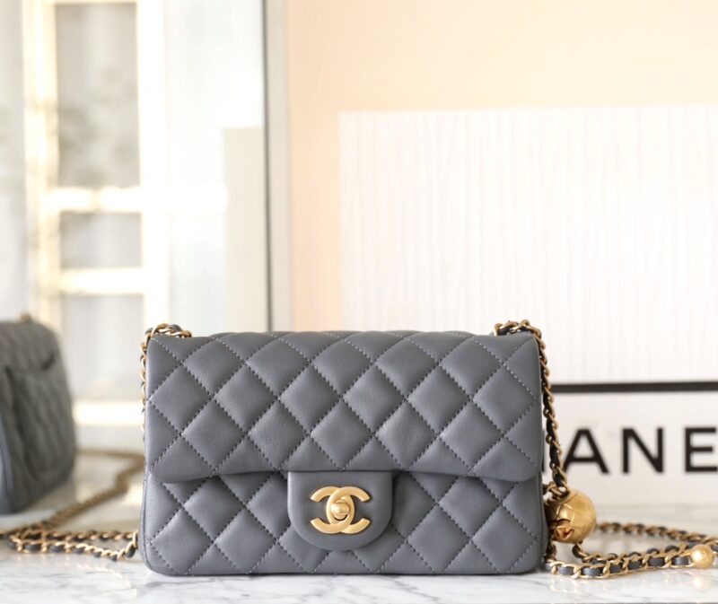 Replica CHANEL CF 20cm Golden Ball Grey - Best Fake Designer Bags