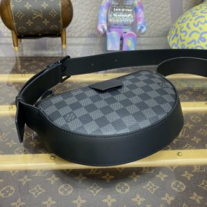 Replica Louis Vuitton Moon Crossbody Black Grid - elite superclone designer purse