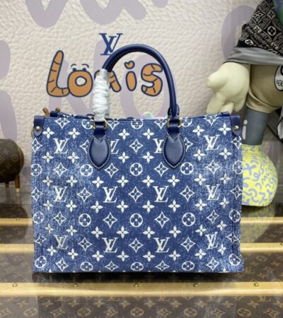 Replica LV OnTheGo Blue Denim - Best Fake Designer Bags