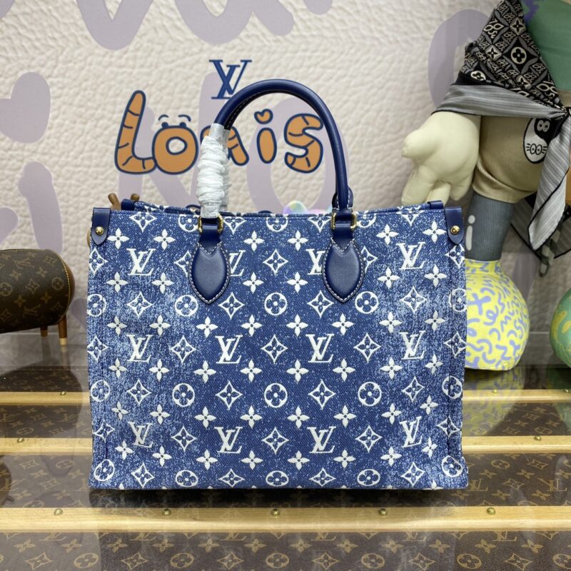 Replica LV OnTheGo Blue Denim - Best Fake Designer Bags
