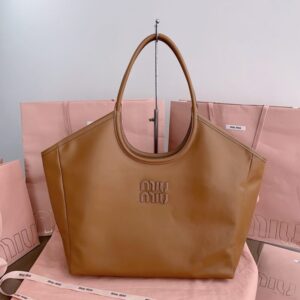 Replica Miu Miu Ivy  Tote Brown - Best Fake Designer Bags