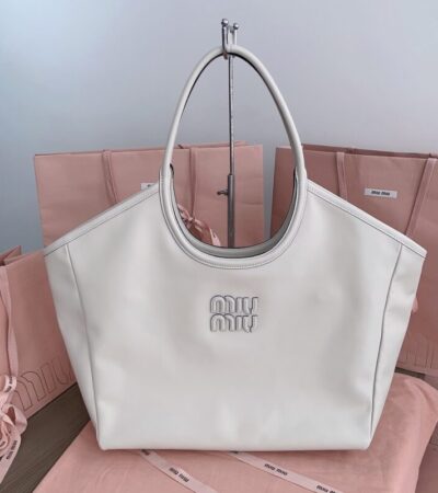 Replica Miu Miu Ivy Tote White - Best Fake Designer Bags