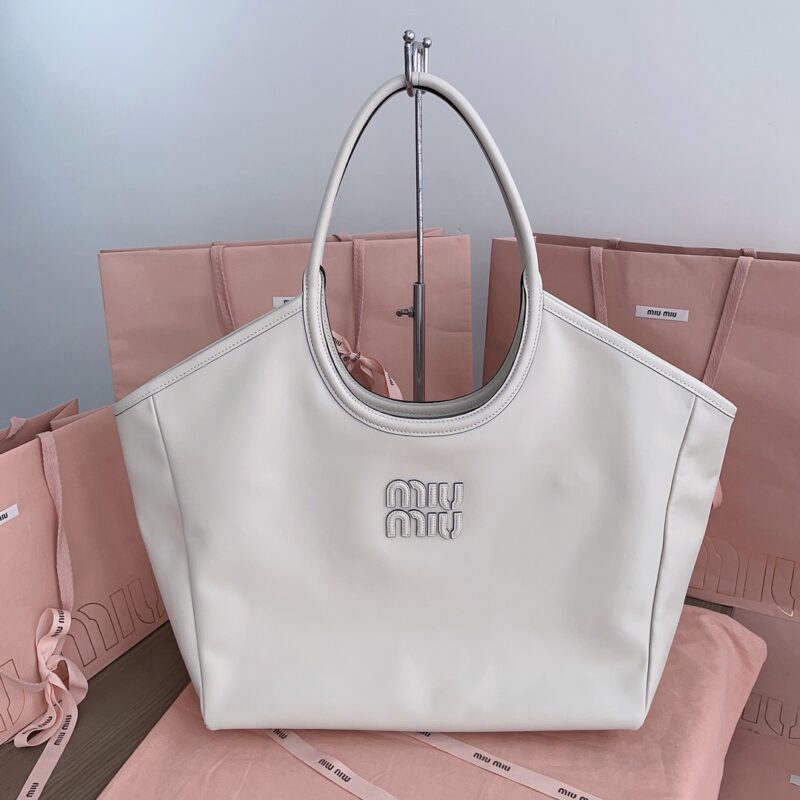 Replica Miu Miu Ivy  Tote White - Best Fake Designer Bags