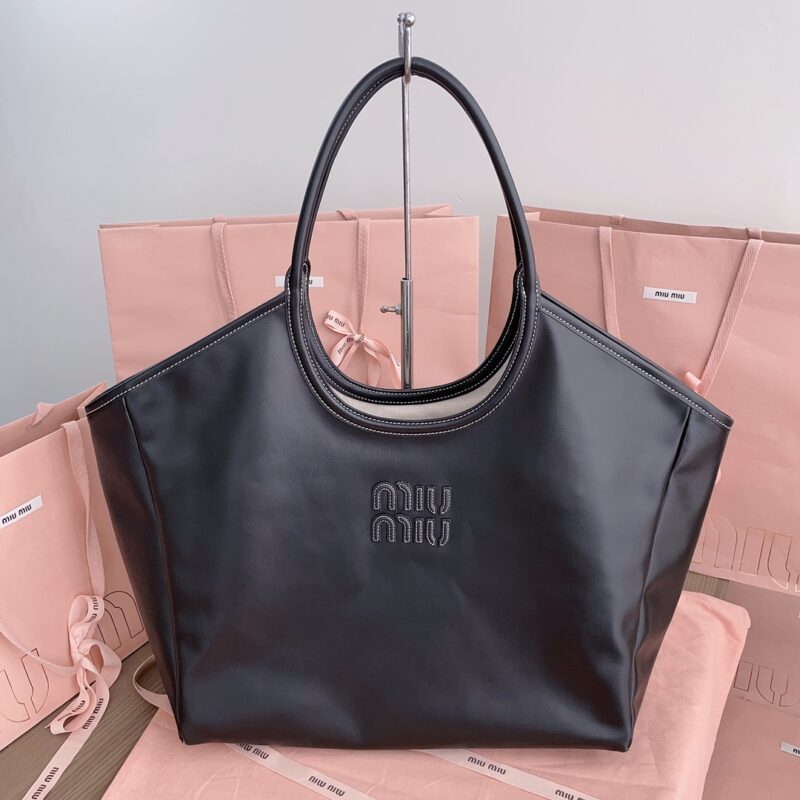Replica Miu Miu Ivy Tote Black - Best Fake Designer Bags