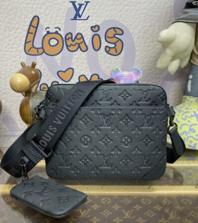 Replica Louis Vuitton Trio Messenger Full Black - Best Fake Designer Bags