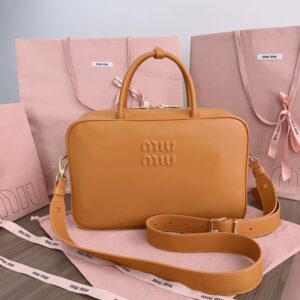 Replica Miu Miu Arcadie Light Brown - Best Fake Designer Bags