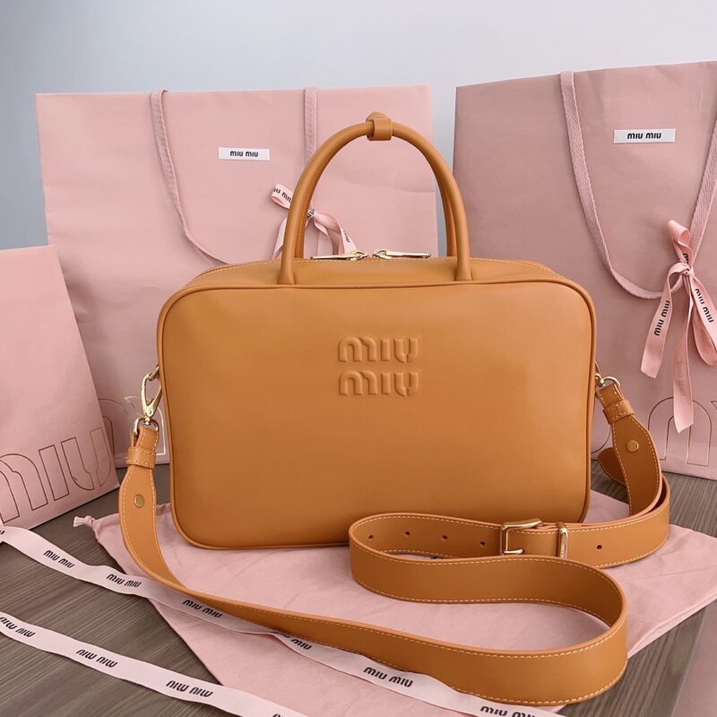 Replica Miu Miu Arcadie Light Brown - Best Fake Designer Bags