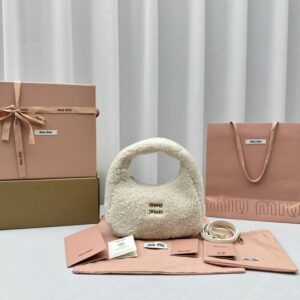 Replica Miu Miu Wander White Wool - Best Fake Designer Bags