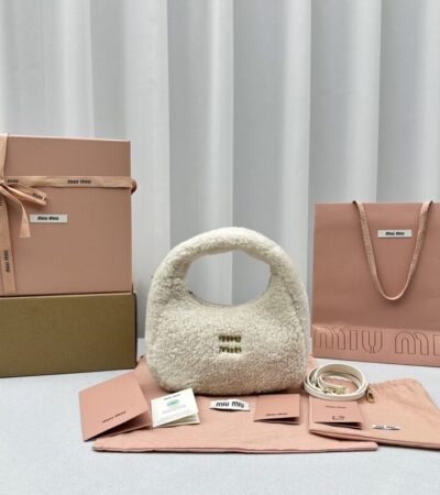 Replica Miu Miu Wander White Wool - Best Fake Designer Bags