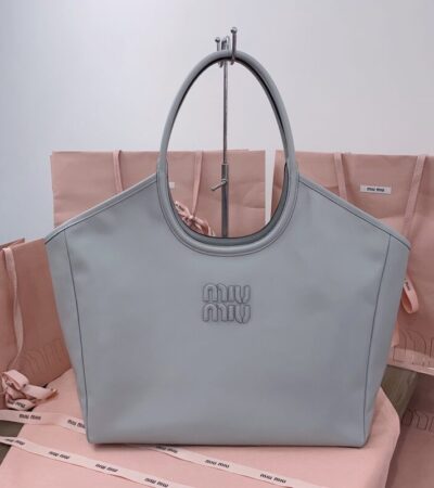 Replica Miu Miu Ivy Tote Grey - Best Fake Designer Bags