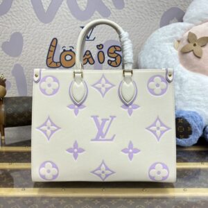 Replica LV OnTheGo White Purple - Best Fake Designer Bags