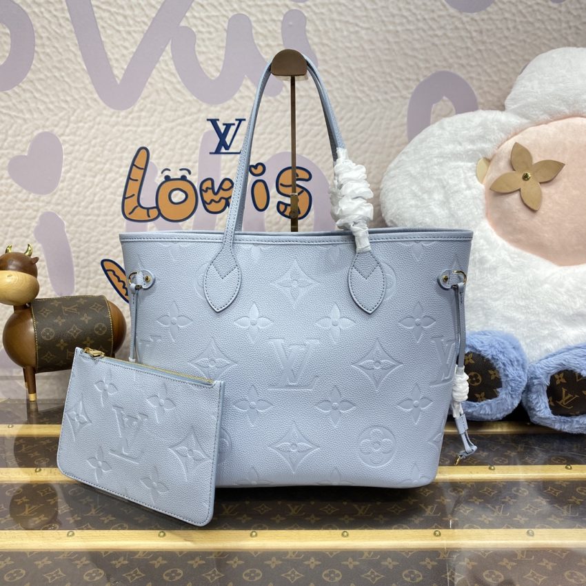 Replica Louis Vuitton Neverfull MM Sky Blue 7 Replica Louis Vuitton Neverfull MM Sky Blue - best quality luxury bag dupe