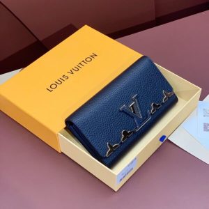 Replica Louis Vuitton Capucines Long Dark Blue 3 Replica Louis Vuitton Capucines Long Dark Blue - high-end fake designer purse