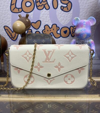Replica Louis Vuitton Félicie Pochette White Pink - Best Fake Designer Bags