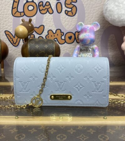 Replica Louis Vuitton Wallet On Chain Lily Sky Blue - Best Fake Designer Bags