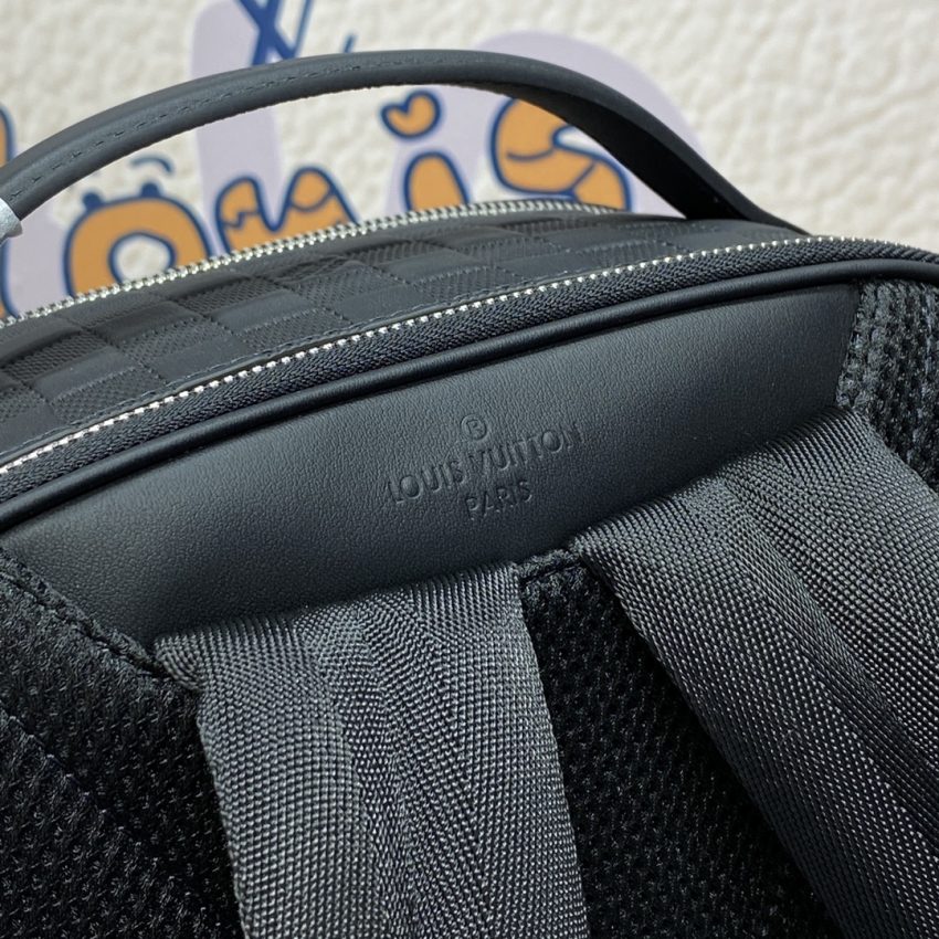 Replica Louis Vuitton Avenue Backpack Black Grid - premium 1:1 fake handbag model