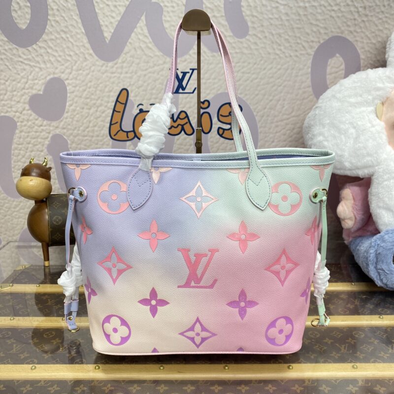 Replica Louis Vuitton Neverfull MM Purple - elite superclone designer purse