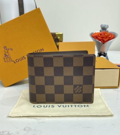 Replica Louis Vuitton Multiple Wallet Brown Grid - Best Fake Designer Bags