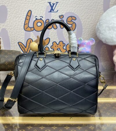 Replica Louis Vuitton Speedy Bandouliere 25 Full Black - Best Fake Designer Bags