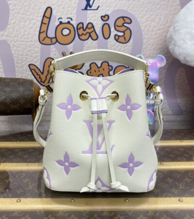 Replica Louis Vuitton NeoNoe BB Bag White-Purple - Best Fake Designer Bags